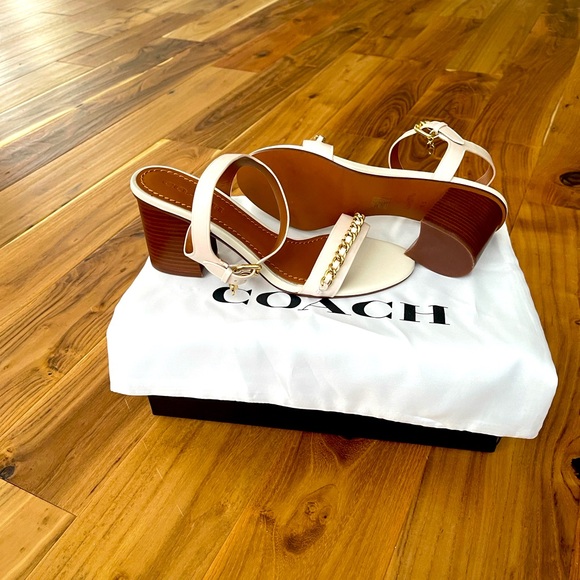 Coach Shoes - Coach Women's White and Tan Sandals